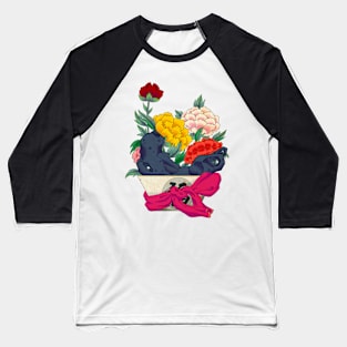 Minhwa: Peony on Rocks B Type (Korean traditional/folk art) Baseball T-Shirt